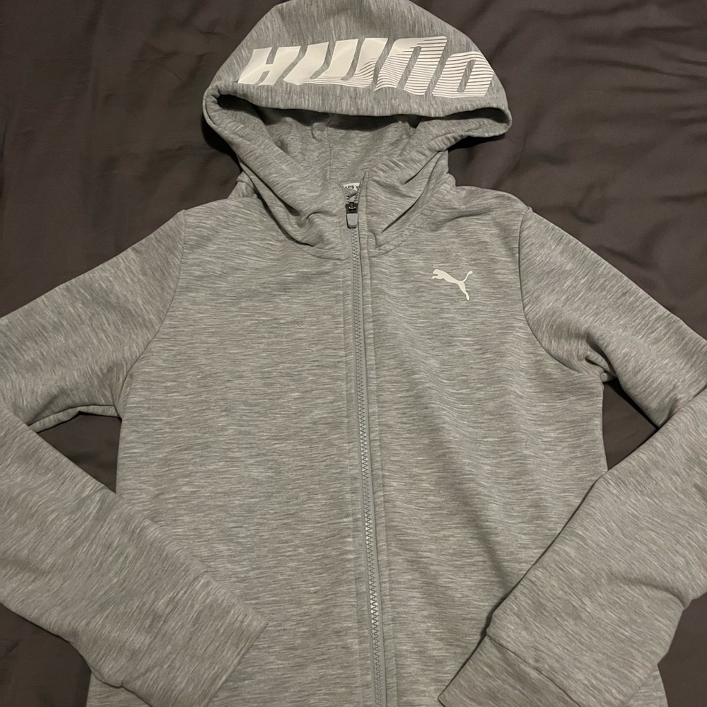 Puma grey zip up Size small